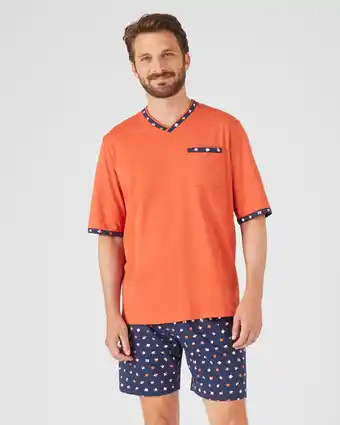 Damart Pyjashort jersey pur coton peigné aanbieding