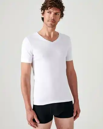 Damart Lot de 2 T-shirts col V manches courtes aanbieding