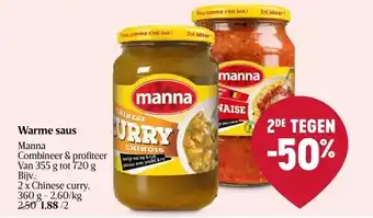 Delhaize Warme saus aanbieding