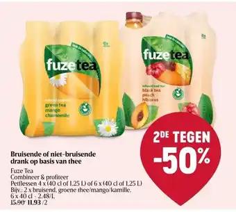 Delhaize Bruisende of niet-bruisende drank op basis van thee aanbieding