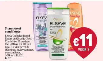 Delhaize Shampoo of conditioner aanbieding