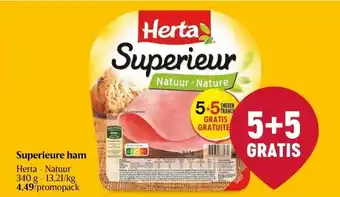 Delhaize Superieure ham aanbieding