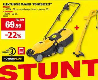 Hubo ELEKTRISCHE MAAIER POWXG6212T aanbieding