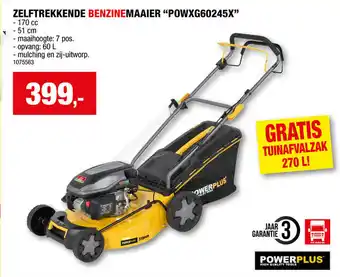 Hubo ZELFTREKKENDE BENZINEMAAIER POWXG60245X aanbieding