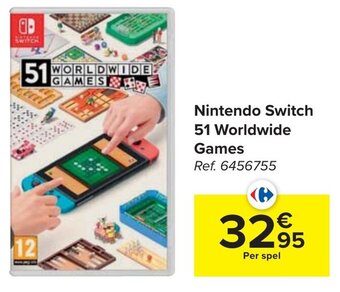 Carrefour Nintendo Switch 51 Worldwide Games aanbieding