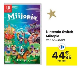 Carrefour Nintendo Switch Miitopia aanbieding