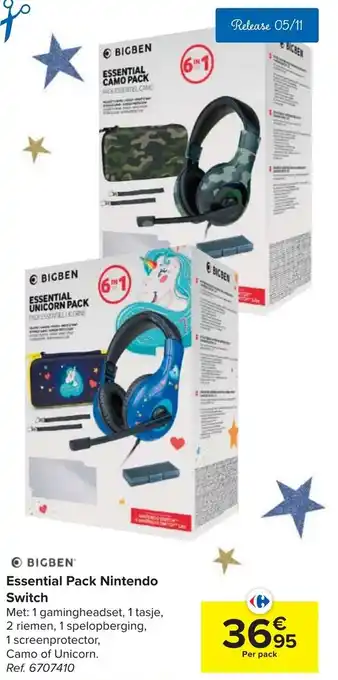 Carrefour Bigben Essential Pack Nintendo Switch aanbieding