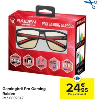 Carrefour Gamingbril Pro Gaming Raiden aanbieding