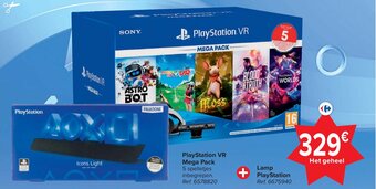 Carrefour PlayStation VR Mega Pack + Lamp PlayStation aanbieding