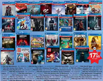 Carrefour PS4 Hits Bloodborne, PS4 Hits God of War, PS4 Hits of God War, PS4 Hits GT Sport, PS4 Hits Horizon Zero Down, aanbieding