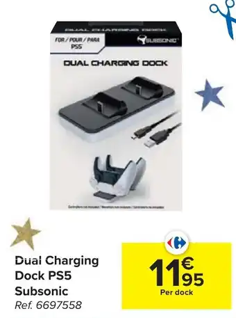 Carrefour Dual Charging Dock PS5 Subsonic aanbieding