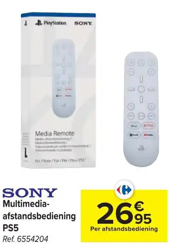 Carrefour Sony Multimedia-afstandsbediening aanbieding