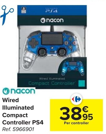 Wired Illuminated Compact Controller PS4