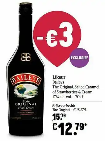 Delhaize Likeur baileys the original aanbieding