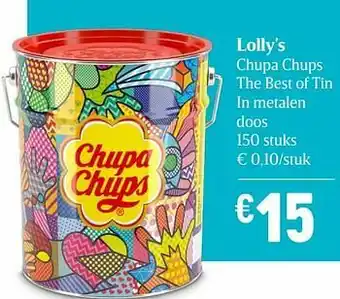 Lolly`s chupa chups the best of tin in metalen