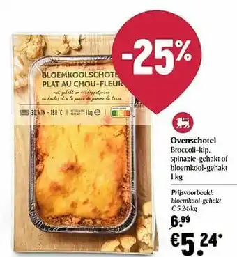Delhaize Ovenschotel bloemkool-gehakt aanbieding