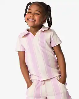 HEMA HEMA Kinderpolo Badstof Paars (paars) aanbieding