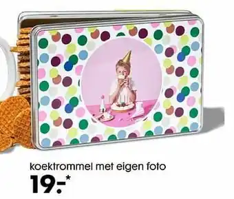HEMA Koektrommel met eigen foto aanbieding