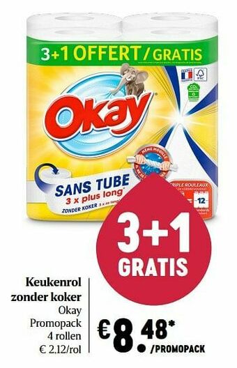 Keukenrol zonder koker okay
