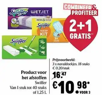 Delhaize Product voor het afstoffen swiffer navuldoekjes aanbieding