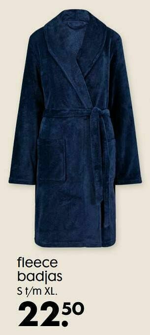 HEMA Fleece badjas aanbieding