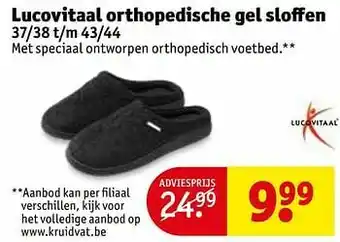 Kruidvat Lucovitaal orthopedische gel sloffen aanbieding