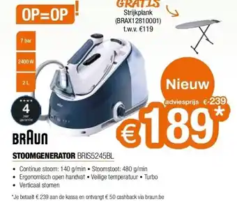 Expert STOOMGENERATOR BRIS5245BL aanbieding