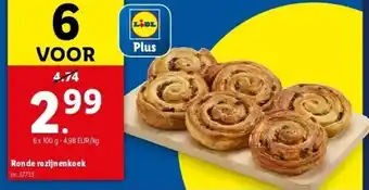 Lidl Ronde rozijnenkoek aanbieding