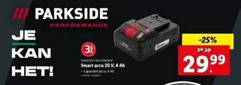 Lidl Smart accu 20 V, 4 Ah aanbieding