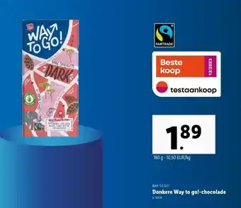 Lidl Donkere Way to go!-chocolade aanbieding