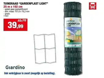 Hubo TUINDRAAD “GARDENPLAST LIGHT” 25 m x 102 cm aanbieding