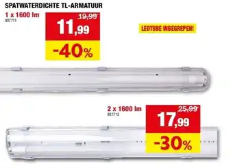 Hubo SPATWATERDICHTE TL-ARMATUUR aanbieding
