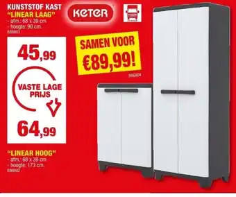 Hubo KUNSTSTOF KAST “LINEAR LAAG” aanbieding