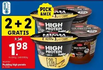 Lidl Pudding high protein aanbieding