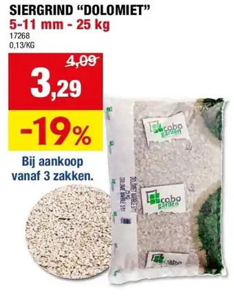 Hubo SIERGRIND “DOLOMIET” aanbieding