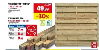 Hubo TUINSCHERM “CERTO” aanbieding