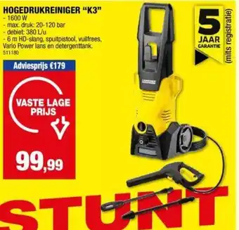 Hubo KARCHER HOGEDRUKREINIGER “K3” aanbieding