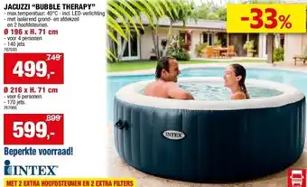 Hubo JACUZZI “BUBBLE THERAPY” aanbieding