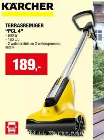 Hubo KARCHER TERRASREINIGER “PCL 4” aanbieding