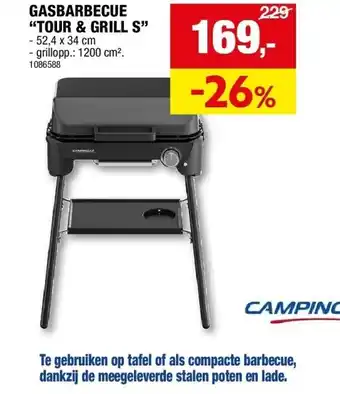 Hubo GASBARBECUE “TOUR & GRILL S” aanbieding