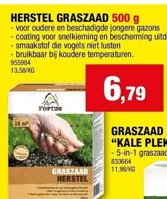 Hubo HERSTEL GRASZAAD 500 g aanbieding