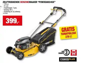 Hubo ZELFTREKKENDE BENZINEMAAIER “POWXG60245X” aanbieding