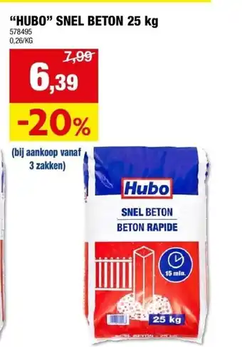 Hubo “HUBO” SNEL BETON 25 kg aanbieding