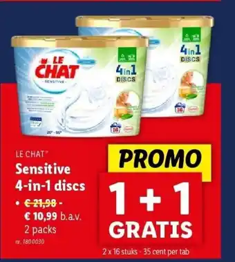 Lidl Sensitive 4-in-1 discs aanbieding