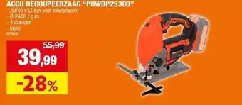 Hubo ACCU DECOUPEERZAAG “POWDP25300” aanbieding