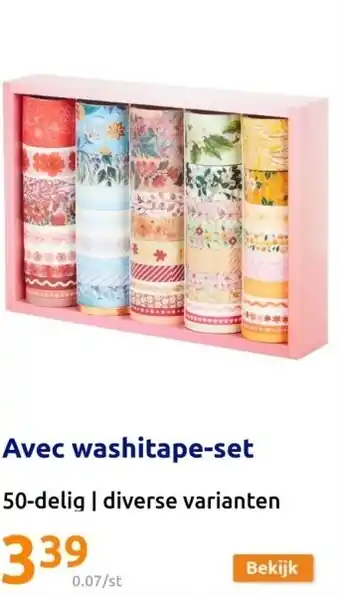 Action Avec washitape-set aanbieding