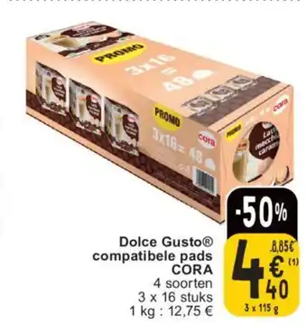 Cora Dolce Gusto Compatibele Pads 3 x 115g aanbieding