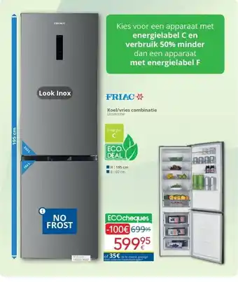 Eldi Koel/vries combinatie UD3602IXNF aanbieding