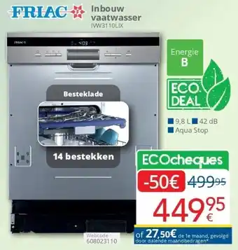 Eldi Inbouw vaatwasser aanbieding