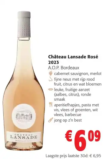 Colruyt Château Lansade Rosé 2023 aanbieding